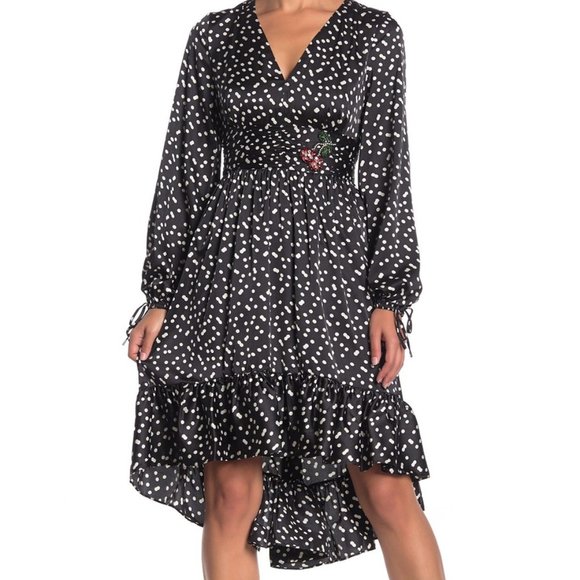 Betsey Johnson Dresses & Skirts - Betsey Johnson Punch Hole Polka Dot High/Low 16
